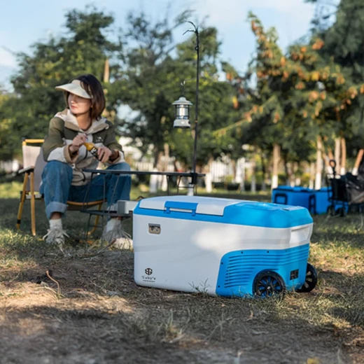 TOBY'S TR-32 Rechargeable 32L Portable Car Fridge & Freezer – 60W Compressor, Smart App Control, Removable Battery, Wheels & Pull Handle for Outdoor Camping - Tobys - Image 3
