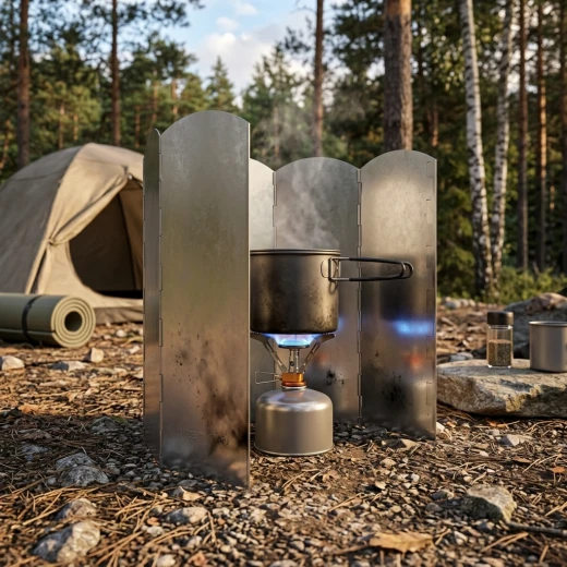 ATAD 60 cm Heavy-Duty 6-Panel Iron Fire Windshield - Maximum Height Temperature Resistant, Foldable & Anti-Splatter Windscreen for Large Outdoor Camping Gas Stoves - Atad - Image 5