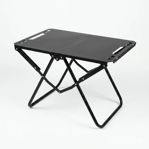 ATAD Heavy-Duty Folding Iron Camping Table – Matte Black Portable Outdoor Table (36x58x40 cm) ATAD Heavy-Duty Folding Iron Camping Table – Matte Black Portable Outdoor Table (36x58x40 cm)