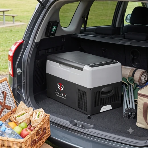 TOBY'S 21 Liter Portable Mini Car Freezer & Refrigerator – 21 Quart 12V/24V DC Fast Cooling Electric Cooler for Outdoor Camping, RV & Trucks - Tobys - Image 2