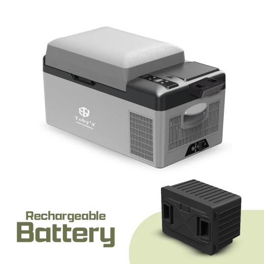 TOBY'S TR-20 Rechargeable 20L Portable Car Fridge & Freezer - 60W Compressor, Smart App Control, 15600mAh Built-in Battery & Solar Compatible for Outdoor Camping - Atad - Image 4