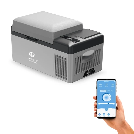 TOBY'S TR-20 Rechargeable 20L Portable Car Fridge & Freezer - 60W Compressor, Smart App Control, 15600mAh Built-in Battery & Solar Compatible for Outdoor Camping - Atad - Image 5