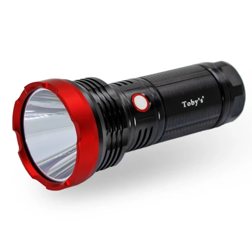 Toby’s Rechargeable LED Flashlight – 2500M Long Range, 2000 Lumens, Durable Aluminum Body with Carry Case Toby’s Rechargeable LED Flashlight – 2500M Long Range, 2000 Lumens, Durable Aluminum Body with Carry Case