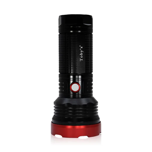 Toby’s Rechargeable LED Flashlight – 2500M Long Range, 2000 Lumens, Durable Aluminum Body with Carry Case - Tobys - Image 4