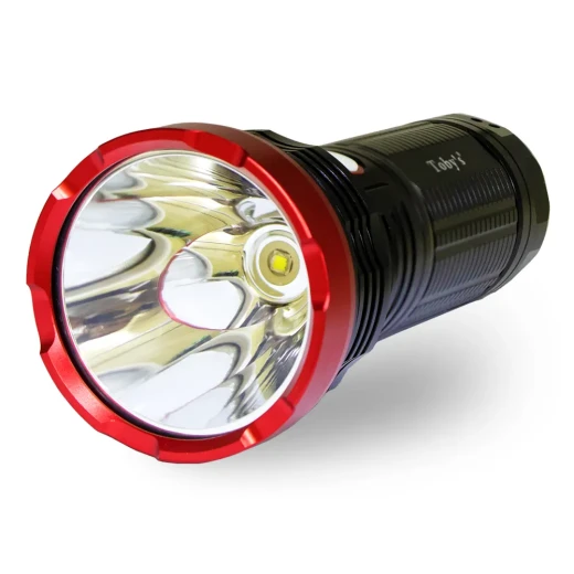 Toby’s Rechargeable LED Flashlight – 2500M Long Range, 2000 Lumens, Durable Aluminum Body with Carry Case - Tobys - Image 3