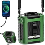 Atad Portable Waist Fan 10000mAh – 20000RPM Strong Airflow, 5 Speeds, Digital Display & Emergency Flashlight - Atad