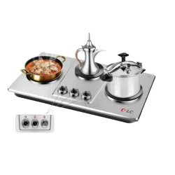 Atad Electric Stone Stove with 3 Burners – 1000W Compact Countertop Cooker with Adjustable Temperature