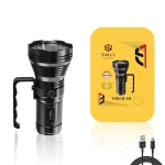 TOBY’S TORCH-120 High Power 50W Flashlight – 5000LM Brightness, 760M Beam Range, USB Rechargeable, Waterproof with SOS Mode & Handle Grip - Tobys