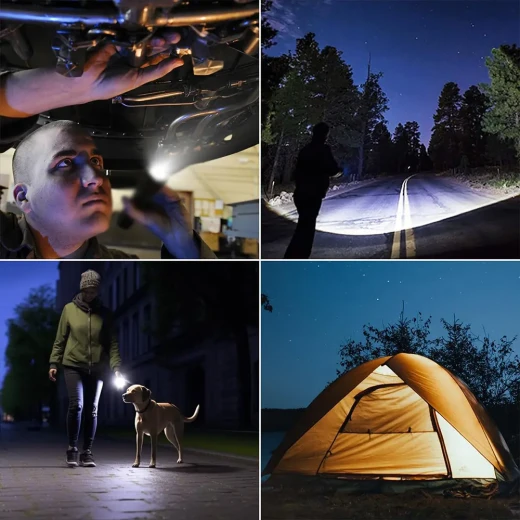 TOBY’S TORCH-120 High Power 50W Flashlight – 5000LM Brightness, 760M Beam Range, USB Rechargeable, Waterproof with SOS Mode & Handle Grip - Tobys - Image 3
