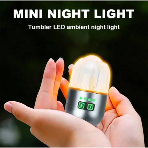 TOBY'S Portable Rechargeable Camping Tent Lamp 400mAh, 9 Lighting Modes, Compact Outdoor Lantern & Flashlight - Tobys - Image 4