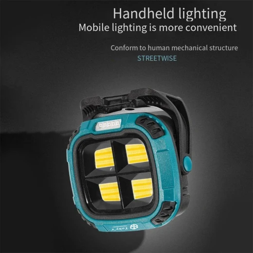 Toby’s LED Floodlight – 5 Light Colors, 18 Lighting Modes, 4000mAh Rechargeable Battery, Emergency SOS, Strong Illumination for Outdoor & Repair Use - Tobys - Image 9