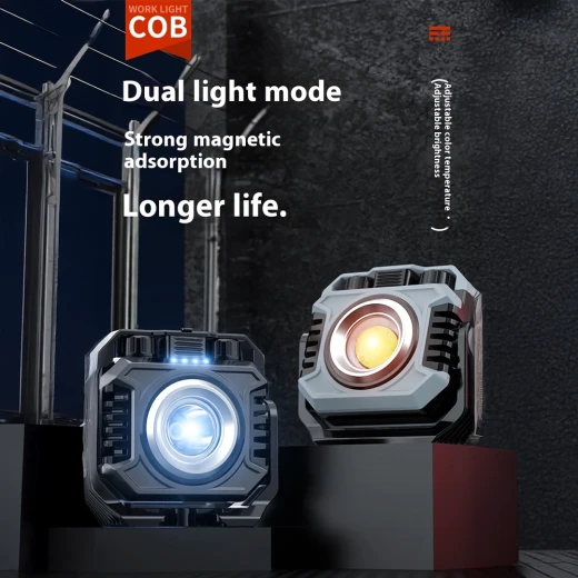 TOBY’S CPL-T43 360° Dual-Source Rechargeable Work Light – 1800 Lumens LED Flood & Spot Lamp, Adjustable Color Temperature (2700K–8000K), Magnetic Base, Stepless Dimming & 5000mAh Battery - Tobys - Image 9