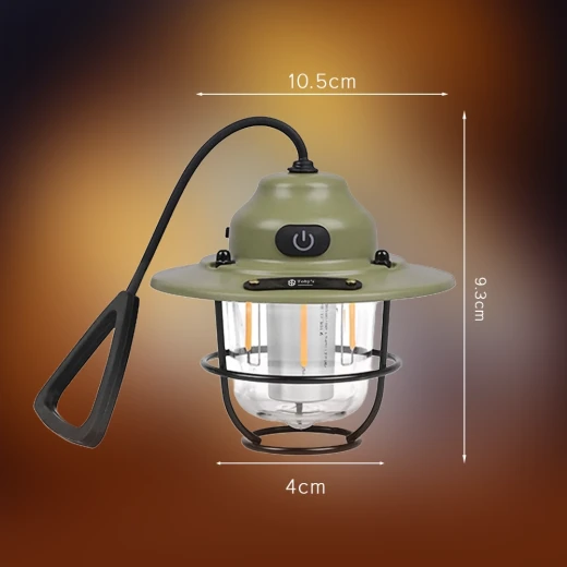 TOBY’S CPL-T37 PRO Rechargeable Camping Lantern – Waterproof Retro LED Light, 5 Lighting Modes, 1200mAh Battery & USB Type-C Charging - Tobys - Image 2