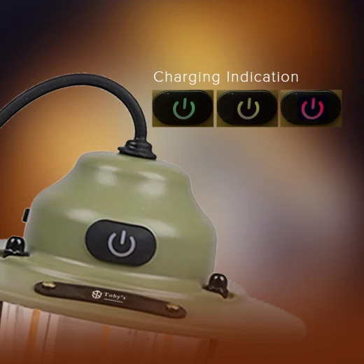 TOBY’S CPL-T37 PRO Rechargeable Camping Lantern – Waterproof Retro LED Light, 5 Lighting Modes, 1200mAh Battery & USB Type-C Charging - Tobys - Image 3