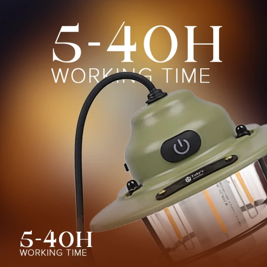 TOBY’S CPL-T37 PRO Rechargeable Camping Lantern – Waterproof Retro LED Light, 5 Lighting Modes, 1200mAh Battery & USB Type-C Charging - Tobys - Image 4