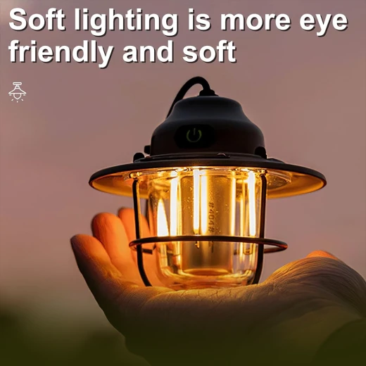 TOBY’S CPL-T37 PRO Rechargeable Camping Lantern – Waterproof Retro LED Light, 5 Lighting Modes, 1200mAh Battery & USB Type-C Charging - Tobys - Image 10