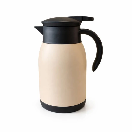 Atad 1L Stainless Steel Thermos – Heat & Cold Insulated, Elegant Beige & Black Design, Perfect for Travel and Office Atad 1L Stainless Steel Thermos – Heat & Cold Insulated, Elegant Beige & Black Design, Perfect for Travel and Office