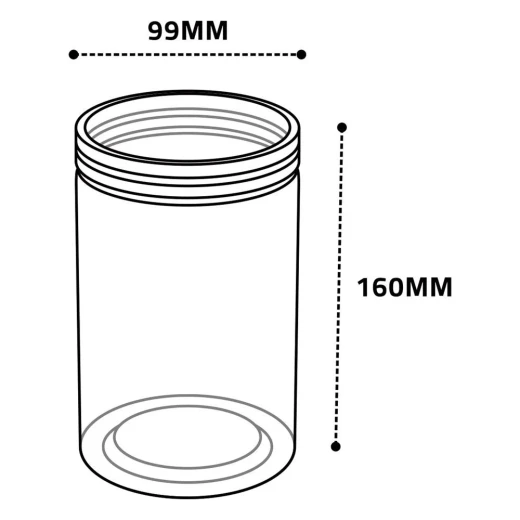 Atad Clear Plastic Spice Container 1130ml – Visible Storage & Freshness Protection - Atad - Image 5