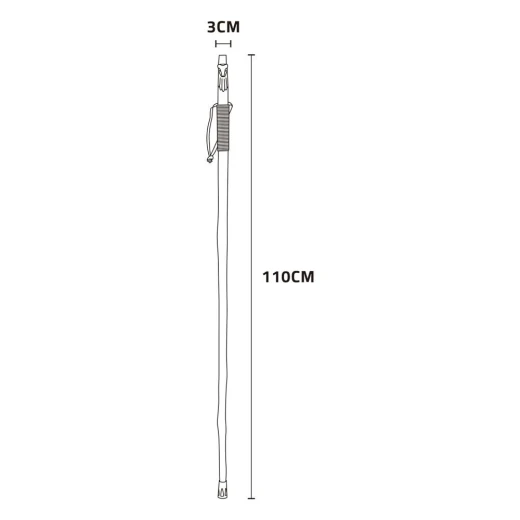 Atad Traditional Wooden Cane 110×3 cm – Elegant Lightweight Walking Stick with Anti-Slip Tip - Atad - Image 2