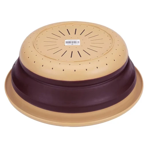 Atad Collapsible Silicone Colander 33cm Brown × Beige – Heat Resistant up to 240°C - Atad - Image 2