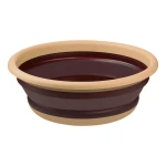 Atad Collapsible Silicone Colander 33cm Brown × Beige – Heat Resistant up to 240°C - Atad