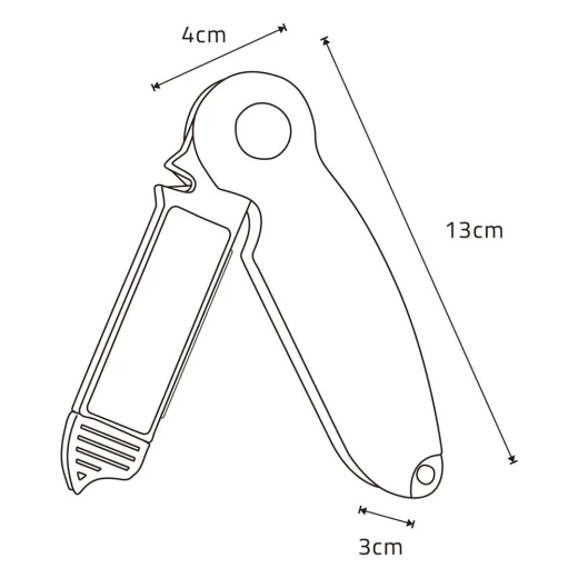Atad Plastic Knife Sharpener 11.5 × 1.2 × 3 cm – Safe, Portable & Keeps Blades Sharp - Atad - Image 3
