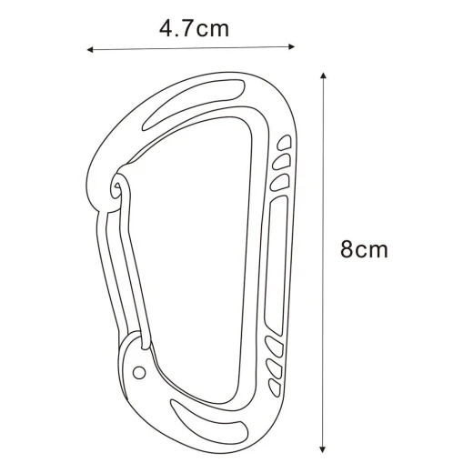 Atad Aluminum Alloy Climbing Carabiner 8×4.7 cm – Strong, Safe & Quick-Use Clip - Atad - Image 2