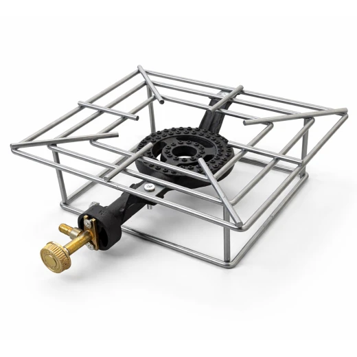 Atad Portable Iron Gas Stove Burner with Strong Support Frame – Silver Atad Portable Iron Gas Stove Burner with Strong Support Frame – Silver