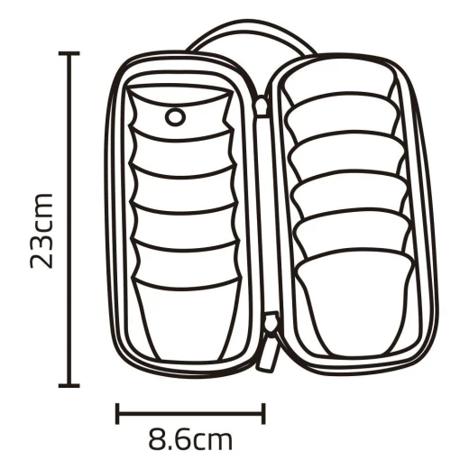 Atad Luxury Asiri Pattern Coffee Cups Bag 6pcs – Cylindrical & Portable – White - Atad - Image 2