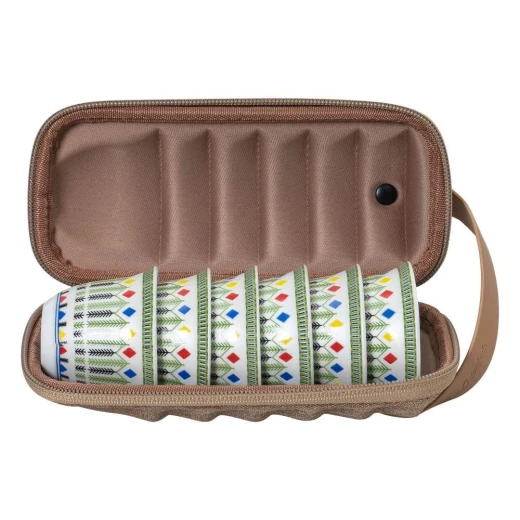 Atad Luxury Asiri Pattern Coffee Cups Bag 6pcs – Cylindrical & Portable – White - Atad - Image 5
