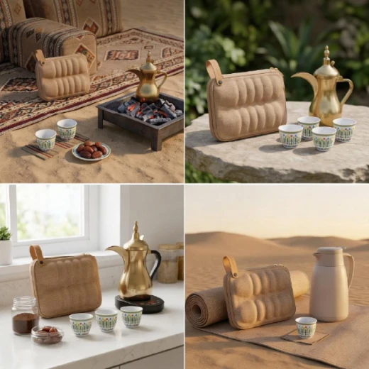 Atad 12-Piece Asiri Pattern Coffee Cup Set 16.7×24.2×7.9 cm – Shock & Moisture Protection with Portable Elegant Design - Atad - Image 2