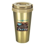 Atad High-Quality Stainless Steel Tea & Coffee Mug 400ml, Gold – Portable & Spill-Proof – Elegant Design - Atad