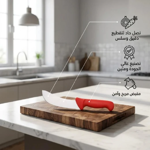 سكين حاد ستانلس ستيل 6 إنش – أداء دقيق وسهل بمقبض مريح وآمن من عتاد - عتاد - Image 4