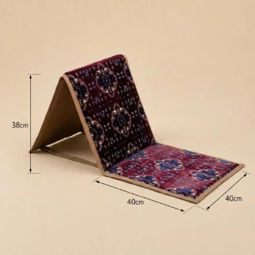 Atad ROVA Single Velvet Chair 40×40×38 cm – 120 kg Capacity with Elegant Red Traditional Design for Comfort and Style - Atad - Image 5