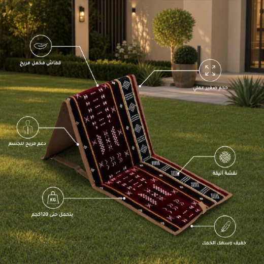 Atad ROVA Single Velvet Chair 40×40×38 cm – 120 kg Capacity Elegant Comfortable Design for Indoor & Outdoor Use - Atad - Image 4