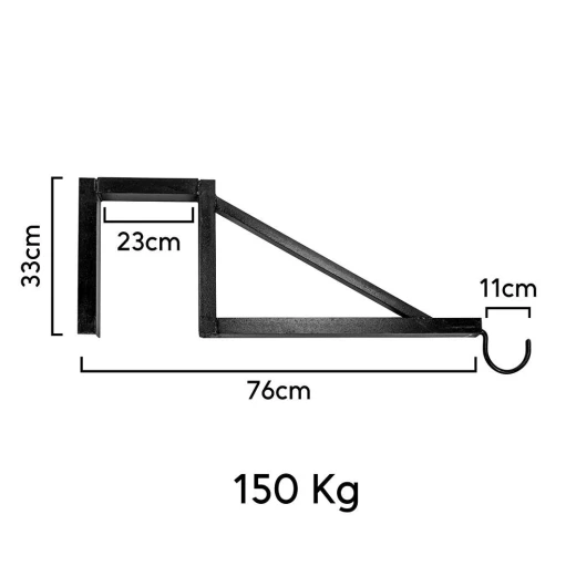 علاقة ذبائح حديد جدارية 86×31×33 سم – متينة وسهلة الاستخدام – من عتاد - عتاد - Image 2