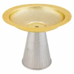 Atad Indian Copper Date Serving Bowl 30 cm – Elegant Engraved Dessert & Dates Tray - Atad