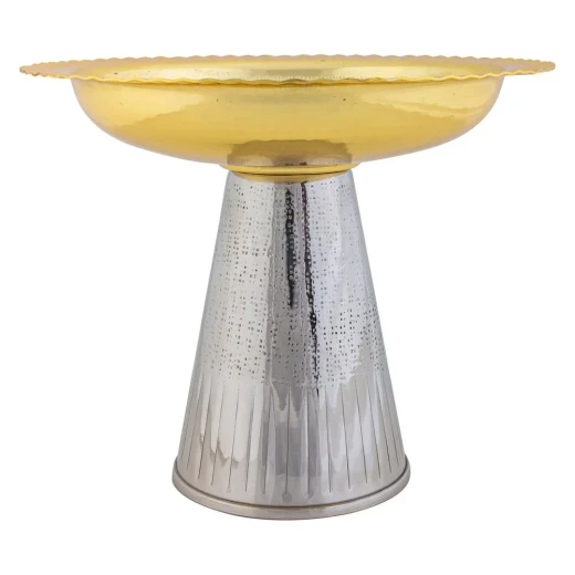 Atad Indian Copper Date Serving Bowl 30 cm – Elegant Engraved Dessert & Dates Tray - Atad - Image 3