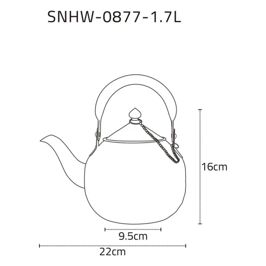 Atad Classic Engraved Stainless Steel Teapot – Silver – 1.7L - Atad - Image 2