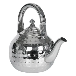 Atad Classic Engraved Stainless Steel Teapot – Silver – 1.7L