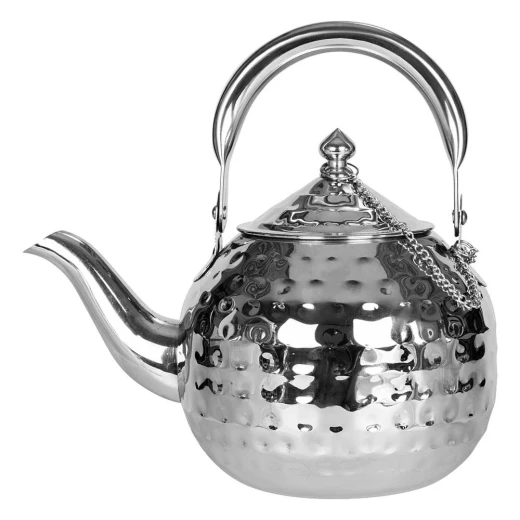 Atad Classic Engraved Stainless Steel Teapot – Silver – 1.7L - Atad - Image 4