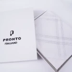 PRONTO Premium White Shemagh with Silver-Threaded Edges, Size 55 – Elegant Traditional Headscarf with Luxurious Detailing - Pronto