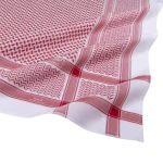 ALBASSAM Premium ALBASMA 27 Shemagh – 100% Pure Cotton Traditional Red & White Headscarf 50 - Shemagh albassam