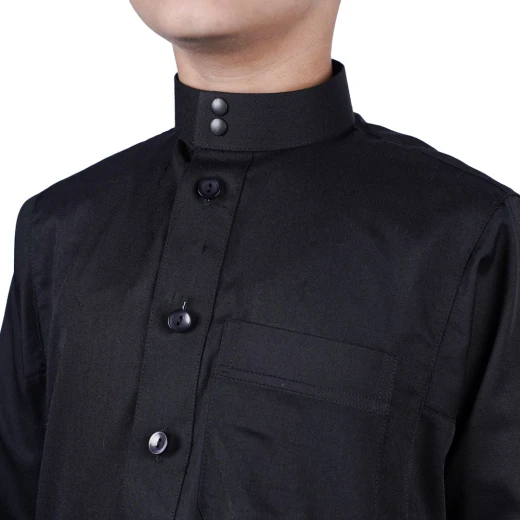 MIDRAZ Boys’ Black Thobe, Size30 – Elegant Modern Design with Premium Comfort - Midraz - Image 2