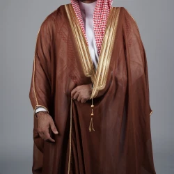 MIDRAZ Men’s Brown Qasab Collar Bisht, Size 58 – Premium Computer-Embroidered Traditional Cloak