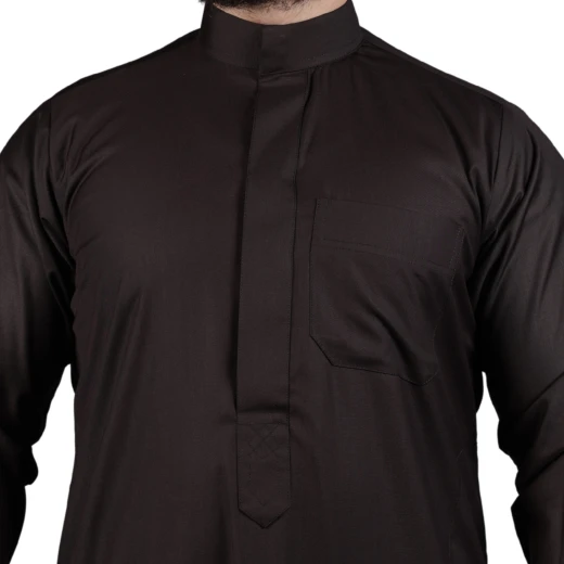 ثوب بني سادة مقاس (2 اكس لارج) بتصميم كلاسيكي أنيق ‏– من مدراز - مدراز - Image 2