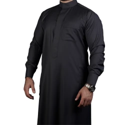 ثوب سكني سادة  مقاس (اكس لارج) بتصميم أنيق وخامة مريحة – من مدراز