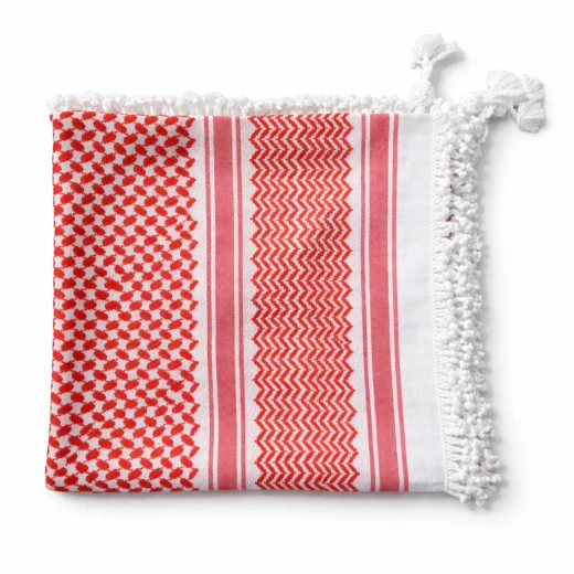 ALBASSAM Red Hand-Fringed Habbat Al-Hummus Shemagh – Premium Cotton, Traditional Design for Daily Wear and Outdoor Use ALBASSAM Red Hand-Fringed Habbat Al-Hummus Shemagh – Premium Cotton, Traditional Design for Daily Wear and Outdoor Use