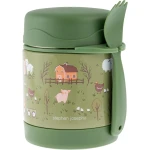 Stephen Joseph, 10oz Vacuum Sealed Insulated Food Jar for Hot Food, Lunch Thermo Kids Food Jar with Spork, Leak Proof Stainless Steel Wide Mouth Lunch Food Thermo Jar for School, Farm - Stephen Joseph