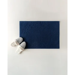 Madame COCO Norice Foot Towel by Madame Coco, Soft 100% Cotton, High Absorbency, Navy Blue, 50x70 cm, Premium Bathroom Foot Towel